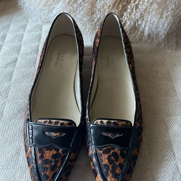 Talbots Shoes - Talbots calf Hair Leopard Print Loafers EUC